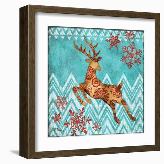 Ice Reindeer Dance II-Paul Brent-Framed Art Print