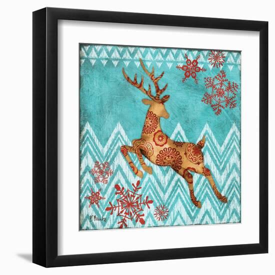 Ice Reindeer Dance II-Paul Brent-Framed Art Print