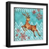 Ice Reindeer Dance II-Paul Brent-Framed Art Print