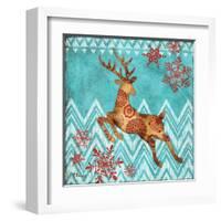 Ice Reindeer Dance II-Paul Brent-Framed Art Print