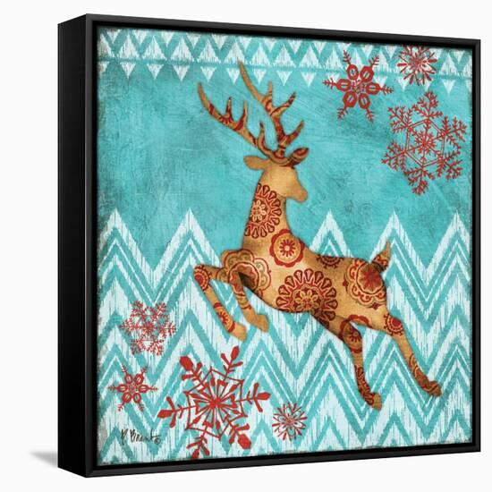 Ice Reindeer Dance II-Paul Brent-Framed Stretched Canvas