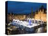 Ice Rink and Christmas Market in the Market Square, Bruges, West Vlaanderen (Flanders), Belgium-Stuart Black-Stretched Canvas