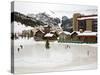 Ice Rink at Copper Mountain Ski Resort, Rocky Mountains, Colorado, USA-Richard Cummins-Stretched Canvas