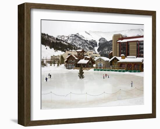 Ice Rink at Copper Mountain Ski Resort, Rocky Mountains, Colorado, USA-Richard Cummins-Framed Photographic Print