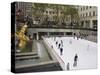 Ice Rink at Rockefeller Center, Mid Town Manhattan, New York City, New York, USA-R H Productions-Stretched Canvas