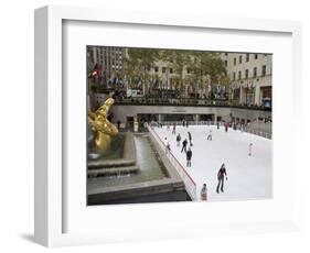 Ice Rink at Rockefeller Center, Mid Town Manhattan, New York City, New York, USA-R H Productions-Framed Photographic Print