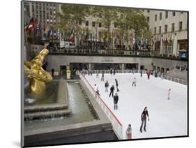 Ice Rink at Rockefeller Center, Mid Town Manhattan, New York City, New York, USA-R H Productions-Mounted Photographic Print