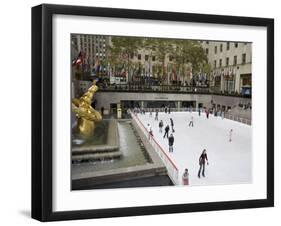 Ice Rink at Rockefeller Center, Mid Town Manhattan, New York City, New York, USA-R H Productions-Framed Photographic Print