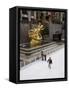 Ice Rink at Rockefeller Center, Mid Town Manhattan, New York City, New York, USA-R H Productions-Framed Stretched Canvas