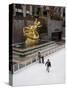 Ice Rink at Rockefeller Center, Mid Town Manhattan, New York City, New York, USA-R H Productions-Stretched Canvas