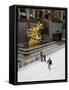 Ice Rink at Rockefeller Center, Mid Town Manhattan, New York City, New York, USA-R H Productions-Framed Stretched Canvas