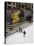 Ice Rink at Rockefeller Center, Mid Town Manhattan, New York City, New York, USA-R H Productions-Stretched Canvas
