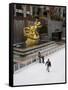 Ice Rink at Rockefeller Center, Mid Town Manhattan, New York City, New York, USA-R H Productions-Framed Stretched Canvas