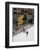 Ice Rink at Rockefeller Center, Mid Town Manhattan, New York City, New York, USA-R H Productions-Framed Photographic Print