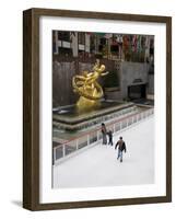 Ice Rink at Rockefeller Center, Mid Town Manhattan, New York City, New York, USA-R H Productions-Framed Photographic Print