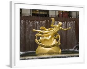 Ice Rink at Rockefeller Center, Mid Town Manhattan, New York City, New York, USA-R H Productions-Framed Photographic Print