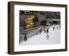 Ice Rink at Rockefeller Center, Mid Town Manhattan, New York City, New York, USA-Robert Harding-Framed Photographic Print