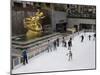 Ice Rink at Rockefeller Center, Mid Town Manhattan, New York City, New York, USA-Robert Harding-Mounted Photographic Print