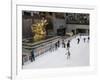 Ice Rink at Rockefeller Center, Mid Town Manhattan, New York City, New York, USA-Robert Harding-Framed Photographic Print