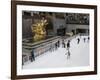 Ice Rink at Rockefeller Center, Mid Town Manhattan, New York City, New York, USA-Robert Harding-Framed Photographic Print