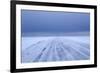 Ice Road in Bad Weather, Longyearbyen, Spitsbergen, Svalbard, Arctic Circle, Norway, Scandinavia-Stephen Studd-Framed Photographic Print