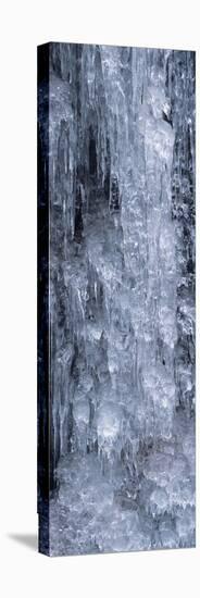 Ice Sculptures at a Waterfall, Burgbach-Waterfall, Bad Rippoldsau-Schapbach, Black Forest-null-Stretched Canvas