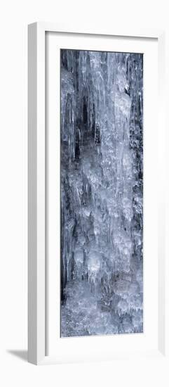 Ice Sculptures at a Waterfall, Burgbach-Waterfall, Bad Rippoldsau-Schapbach, Black Forest-null-Framed Photographic Print