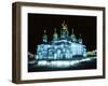 Ice Sculptures in Taiyangdao Park at Night, Bingdeng Jie, Heilongjiang, China-Tony Waltham-Framed Photographic Print