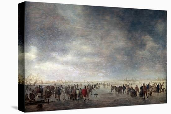 Ice Skaters, 1641-Jan Van Goyen-Stretched Canvas