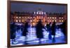 Ice Skaters at Somerset House Ice Rink London England UK-Peter Adams-Framed Photographic Print