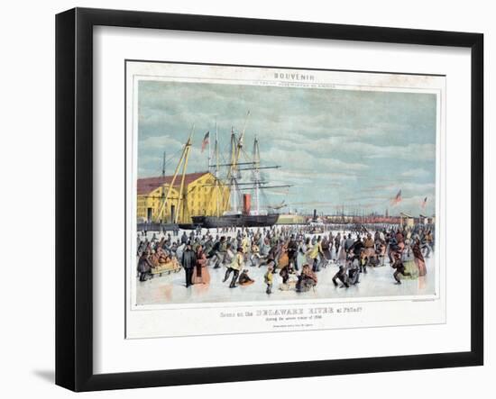 Ice Skaters, C1856-null-Framed Giclee Print