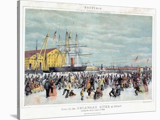 Ice Skaters, C1856-null-Stretched Canvas