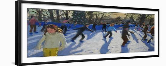 Ice Skaters, Christmas Fayre, Hyde Park, London, 2014-Andrew Macara-Framed Giclee Print