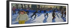 Ice Skaters, Christmas Fayre, Hyde Park, London, 2014-Andrew Macara-Framed Giclee Print