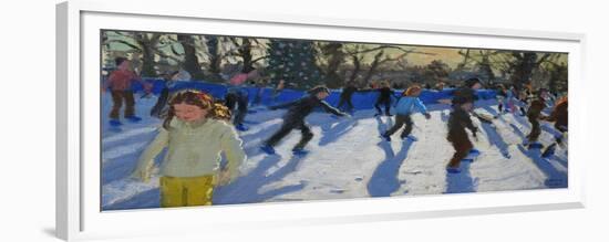 Ice Skaters, Christmas Fayre, Hyde Park, London, 2014-Andrew Macara-Framed Giclee Print