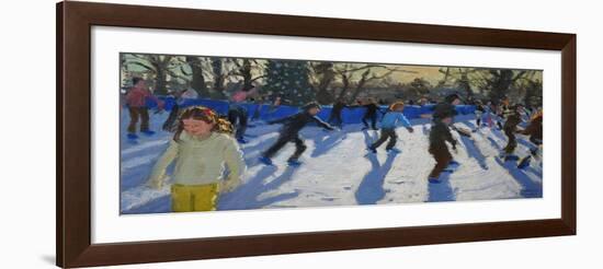 Ice Skaters, Christmas Fayre, Hyde Park, London, 2014-Andrew Macara-Framed Giclee Print