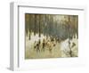 Ice Skaters on a Frozen Lake in the Berlin Zoo, 1919-Max Liebermann-Framed Premium Giclee Print