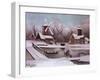 Ice Skaters on a Frozen Pond by Henri Rousseau-Geoffrey Clements-Framed Giclee Print