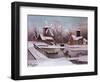 Ice Skaters on a Frozen Pond by Henri Rousseau-Geoffrey Clements-Framed Giclee Print