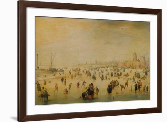 Ice Skaters-Hendrick Avercamp-Framed Giclee Print