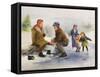 Ice Skaters-Dianne Dengel-Framed Stretched Canvas