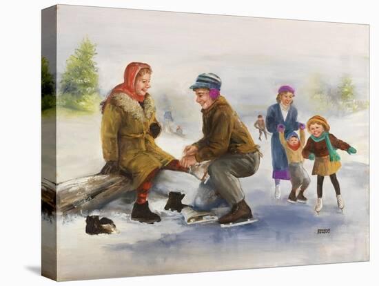 Ice Skaters-Dianne Dengel-Stretched Canvas