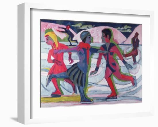 Ice Skaters-Ernst Ludwig Kirchner-Framed Giclee Print