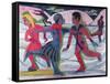 Ice Skaters-Ernst Ludwig Kirchner-Framed Stretched Canvas