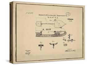 Ice Skates, 1867-Antique-Bill Cannon-Stretched Canvas