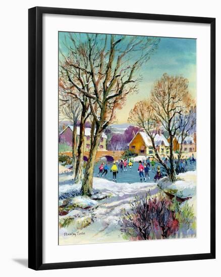 Ice Skating, 1973-Stanley Cooke-Framed Giclee Print