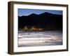 Ice Skating and Hockey on Evergreen Lake, Colorado, USA-Chuck Haney-Framed Photographic Print