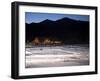 Ice Skating and Hockey on Evergreen Lake, Colorado, USA-Chuck Haney-Framed Photographic Print