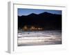 Ice Skating and Hockey on Evergreen Lake, Colorado, USA-Chuck Haney-Framed Photographic Print