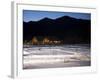 Ice Skating and Hockey on Evergreen Lake, Colorado, USA-Chuck Haney-Framed Photographic Print